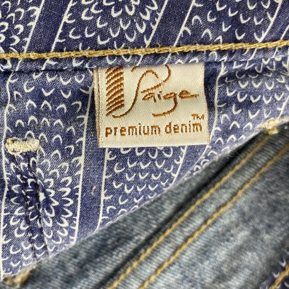 Paige Jimmy Jimmy Cut Off Distressed Jean Shorts - Picture 15 of 15
